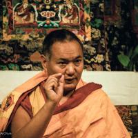 (06660_ng.JPG) Lama Yeshe teaching at Vajrapani Institute, California, 1983. Photos by Carol Royce-Wilder.