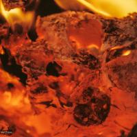 Click to view in our Image Gallery (09980_sl.JPG) Flaming bones of Lama Yeshe. Cremation of Lama Yeshe at Vajrapani Institute, California in March of 1984. Photo by Ricardo de Aratanha.