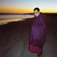 Click to view in our Image Gallery (10231_ng.psd) Lama Zopa Rinpoche at the beach, Adelaide, Australia, 1983. Photos taken and donated by Wendy Finster.