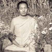 Lama Yeshe at the end of the first meditation course, Kopan Monastery, Nepal, 1971.