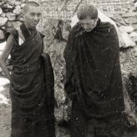 (12030_pr2.jpg) Lama Zopa Rinpoche (left) and Zina Rachevsky at Thangme. Photo from the first trek to Lawudo Retreat Center in Nepal, spring of 1969. Lawudo was the hermitage of the Lawudo Lama, the former incarnation of Lama Zopa Rinpoche. Photos by George Luneau. (Photo used with permission of the estate of Zina Rachevsky.)