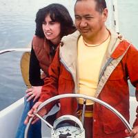 (12320_pr-3.tif) Lama Yeshe and Pam Cowan, 1978. Pam Cowan (donor)