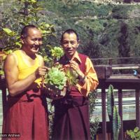 (12957_pr-3.psd) Lama Yeshe and Gyaltrul Rinpoche, California, 1978. Jon Landaw (photographer)