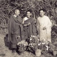 (13205_ud-2.psd) Portrait photo of Geshe Thubten Tashi, Lama Zopa Rinpoche and Lama Yeshe taken at Kopan Monastery at the end of the first meditation course, Nepal, 1971. Photo by Fred von Allmen.