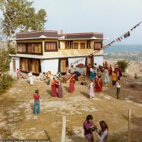 (13294_pr-2.psd) Group photos from the Fourth Meditation Course, Kopan Monastery, Nepal, 1973. Photo by Christine Lopez.