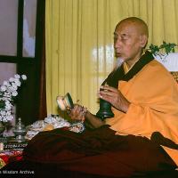 (13795_ud-3.psd) Zong Rinpoche at Tushita Retreat Centre, Dharamsala, India, 1982. Dieter Kratzer (photographer)