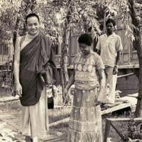 (15063_pr-2.psd) Lama Yeshe with Max Mathews on holiday in Srinagar, Kashmir, 1970. Photo by Domo Geshe Rinpoche who also accompanied them.