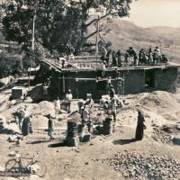 Click to view in our Image Gallery (15138_ng.psd) The construction of Kopan, first floor, rear view, 1972. Kopan Monastery, built in Nepal, is the first major teaching center founded by Lama Yeshe and Lama Zopa Rinpoche.