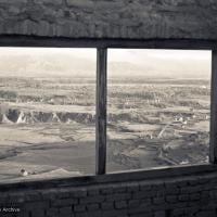 (15143_ng.psd) A view from the second floor of the Kopan Monastery during construction, Nepal, 1972