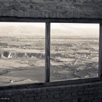 Click to view in our Image Gallery (15143_ng.psd) A view from the second floor of the Kopan Monastery during construction, Nepal, 1972