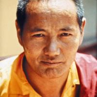 (15191_pr.psd) A portrait of Lama Yeshe by Lynda Millspaugh, Kopan Monastery, Nepal, 1973.