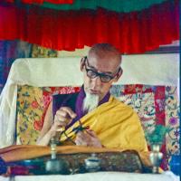 (15477_ng.psd) In April of 1974, H. H. Zong Rinpoche, a senior lama and teacher for Lama Yeshe, visited Kopan Monastery, Nepal, in time to give teachings during the last week of the Sixth Meditation Course.