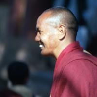 (15478_sl.tif) Lama Yeshe attending the Kalachakra empowerment in Bodhgaya, India, 1974.