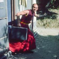 (15902_sl.tif) Nick Ribush at Tushita Retreat Centre, Dharamsala, India, 1975