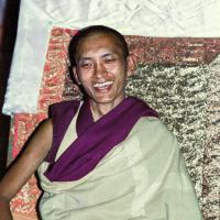 (15913_ng.tif) Lama Zopa teaching, 1975. From the collection of images of Lama Yeshe, Lama Zopa Rinpoche and the Sangha during a month-long course at Chenrezig Institute, Australia.