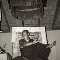 (15981_ng.tif) Lama Yeshe teaching, 1975. From the collection of images of Lama Yeshe, Lama Zopa Rinpoche and their students during a month-long course at Chenrezig Institute, Australia.