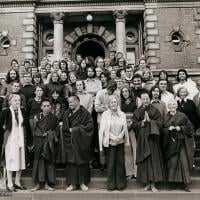 (16005_pr.psd) A group photo with the lamas from the course given at Royal Holloway College during the lamas first trip to England, 1975. Photo by Dennis Heslop.