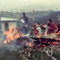 (16054_ng.tif) Participants at the Fire Puja at Chenrezig Institute, Australia, 1976.