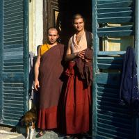 (16691_sl-3.psd) Claudio Cipullo and Piero Cerri at Istituto Lama Tsongkhapa, Pomaia, Italy, 1979.