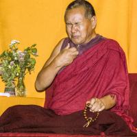 Click to view in our Image Gallery (17157_ng.TIF) Over one weekend at Barnens O on Vaddo in September of 1983, Lama Yeshe gave a meditation course which later was published in English called "Light of Dharma", translated into Swedish as "Lamas ljus". Photos by Holger Hjorth. You can read a transcript here: http://www.lamayeshe.com/index.php?sect=article&id=719