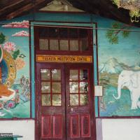 (19153_pr-3.tif) Murals on the veranda at Tushita Retreat Centre, Dharamsala, India, 1974.