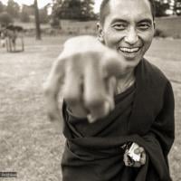 (20983_ng-1.psd) Lama Zopa Rinpoche on  Festival Day at Manjushri Institute, 1979. Brian Beresford (photographer)