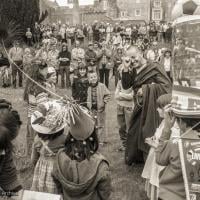 (21067_ng-1.psd) Lama Yeshe with children, Festival Day at Manjushri Institute, 1979. Brian Beresford (photographer)