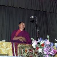 (22161_ng.tif) Lama Yeshe teaching at Malvern Town Hall, Australia, 1979.