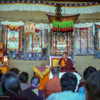 (22831_ng.tif) Lama Yeshe teaching at the 12th Meditation Course at Kopan Monastery, Nepal, 1979. Ina Van Delden (photographer)