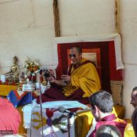 (25046_ng.TIF) In September of 1982, H.H. Dalai Lama visited this retreat center that the lamas had just set up in Bubion, a small town near the Alpujarra mountains near Granada, Spain. At the end of His Holiness teaching he named the center O Sel Ling. Photo by Pablo Giralt de Arquer.