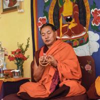 (25081_ng-3.TIF) Lama Yeshe at Centro Buddista Nagarjuna, Madrid, Spain, 1983. Pablo Giralt de Arquer (photographer)