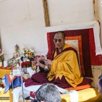 (25313_ng.TIF) In September of 1982, H.H. Dalai Lama visited this retreat center that the lamas had just set up in Bubion, a small town near the Alpujarra mountains near Granada, Spain. At the end of His Holiness teaching he named the center O Sel Ling. Photo by Pablo Giralt de Arquer.