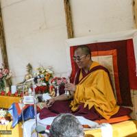 (25319_ng.TIF) In September of 1982, H.H. Dalai Lama visited this retreat center that the lamas had just set up in Bubion, a small town near the Alpujarra mountains near Granada, Spain. At the end of His Holiness teaching he named the center O Sel Ling. Photo by Pablo Giralt de Arquer.