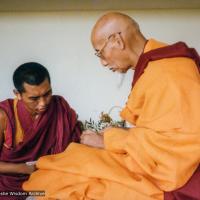 (26500_pr-3.TIF) Lama Zopa Rinpoche and Zong Rinpoche, California, 1978.