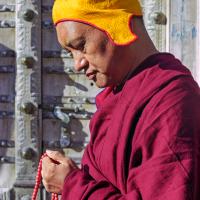Click to view in our Image Gallery (34347_ng.jpg) A series of images of Lama Zopa Rinpoche from a photo shoot by Lenny Foster in Taos, New Mexico, 1999.