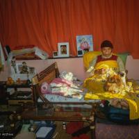 Click to view in our Image Gallery (35699_sl.tif) A photo of Lama Yeshe in Delhi shortly before he was brought to America for treatment of his heart condition. Photo by Lama Zopa Rinpoche.