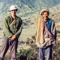 (38044_pr.jpg) John Landaw and Andy Weber, Kopan Monastery, 1975.