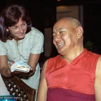 (38156_ng-3.jpg) Lama Yeshe with Trisha Donnelly (Trisha Labdron), New Delhi, India,1983.