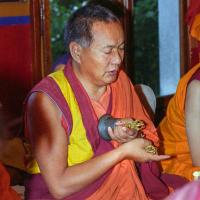 (38218_ng-3.jpg) Lama Yeshe at Tharpa Choeling, Geshe Rabten’s monastery in Switzerland, 1983.