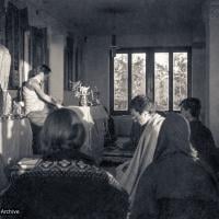 (39247_ng-3.jpg) Third Kopan Meditation course, fall, 1972. Photo includes Lama Zopa Rinpoche, Luca Corona, Steve Malasky (Steve Pearl).