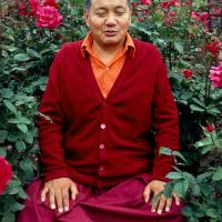 (39391_sl-3.psd) Lama Yeshe at Bloedel Floral Conservatory in Queen Elizabeth Park, Vancouver, BC, Canada, 1978. Jon Landaw (photographer)