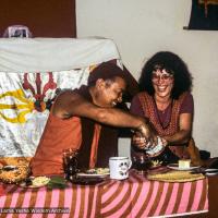 (39425_sl-3.psd) Lama and Sylvia, Tara teachings, Jagerndorf, Germany, September 1981.