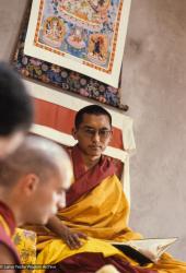 (04219_sl.JPG) Lama Zopa Rinpoche teaching in Zurich, Switzerland, 1978. Ueli Minder (photographer)