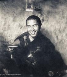 Lama Zopa Rinpoche at Lawudo Retreat Centre, Solu Khumbu, Nepal, 1970. Photo: Robbie Solick.