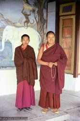 (15180_ng.psd) Lama Yeshe and Lama Zopa Rinpoche on the veranda at Tushita Retreat Center, 1973. In 1972, along with a few of their Western students, Lamas Yeshe and Zopa bought an old colonial house on a hill above McLeod Ganj (in Dharamsala, India), and there founded Tushita Retreat Centre. (It was later renamed Tushita Meditation Centre.) Tushita means 'The Place of Joy', the pure land of the coming Buddha Maitreya.