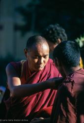 (15862_sl.tif) Lama Yeshe attending the Kalachakra empowerment in Bodhgaya, India, 1974.