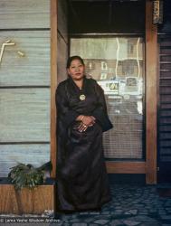 (15996_sl-3.psd) Lama Yeshe's half-sister, Chozom Wong, 1975. (Outside the Ginza Restaurant at the York Hotel.)