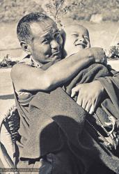 (16745_ng.psd) Lama Yeshe with Yangsi Rinpoche, 1976. Kelsang Puntsog Rinpoche, the son of Lama Yeshe's old friend Jampa Trinley, was later recognized to be the reincarnation of Geshe Ngawang Gendun, one of Lama's teachers. In January 1975 he was enthroned at Kopan Monastery, Nepal, after which occasion he became known to all as Yangsi Rinpoche.