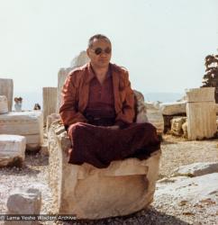 (21900_pr-3.tif) Lama Yeshe on vacation in  Athens, Greece, 1980.