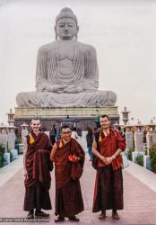 (34535_pr.jpg) 1991, Bodhgaya, India, January, Lama Zopa Rinpoche, Marcel Bertels, Marcel Bertels (donor), Roger Kunsang